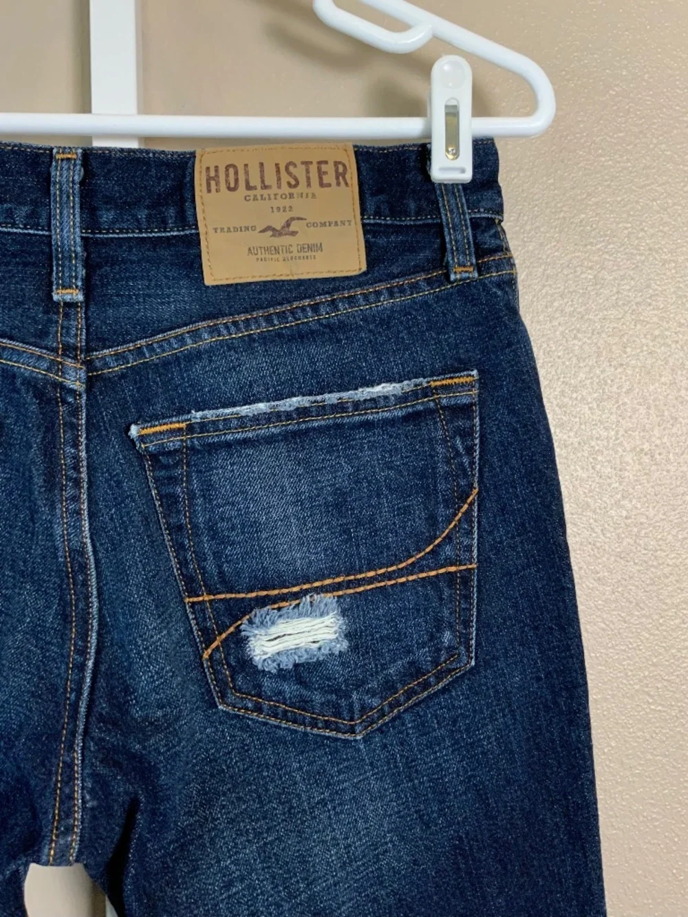 Hollister Distressed Denim Blue Jeans
